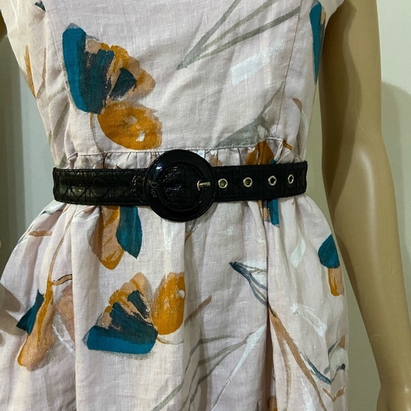 CHRISTIAN DIOR Vintage Patent Quilted Belt